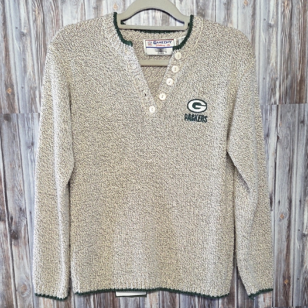Green Bay Packers Women's Cream Sweater Size M